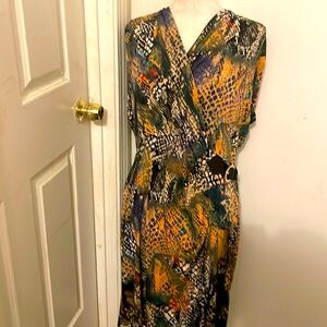 Chic Long Sleeve Animal Print Dress